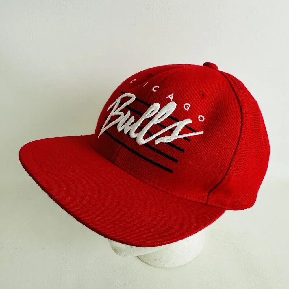 Chicago Bulls Mitchell & Ness Hardwood Classics Ball Snapback‎ Cap Hat Red